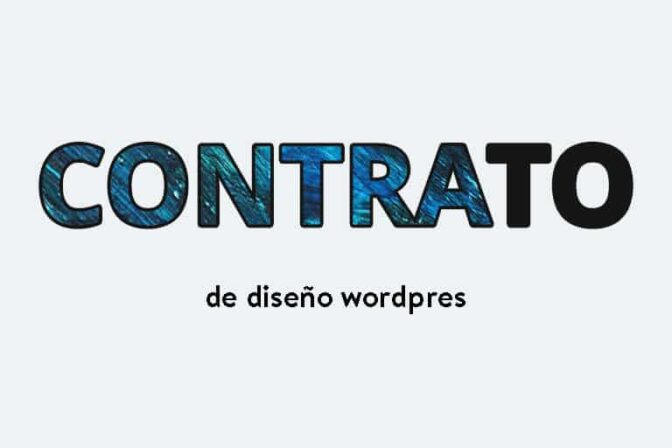 Contrato de Diseño web WordPress