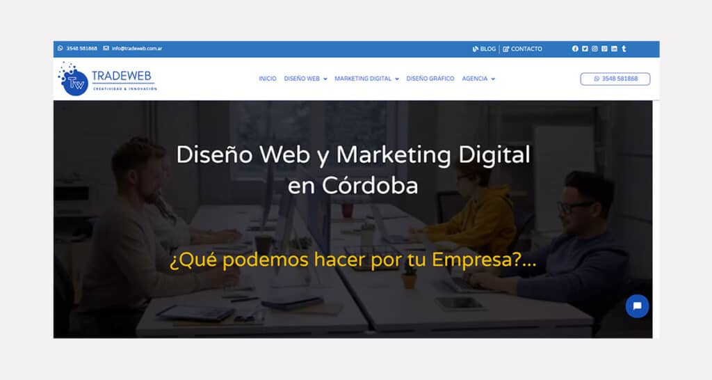 Precio de Diseño de Páginas web en Argentina - TradeWeb