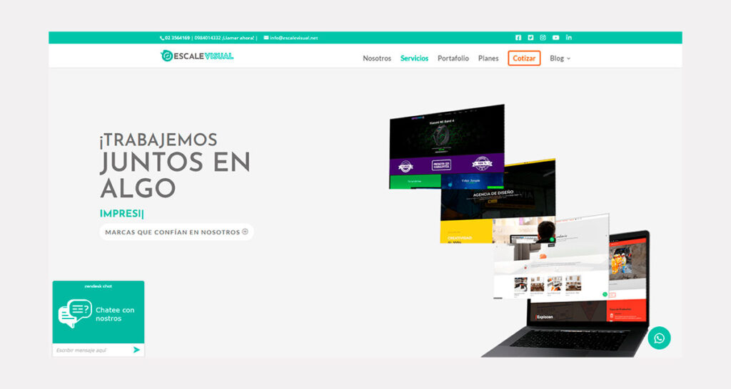 Precio de diseño de páginas web en Ecuador
