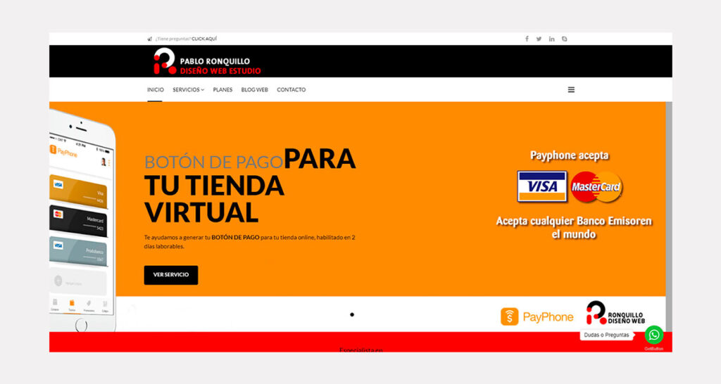 Precio de diseño de páginas web en Ecuador