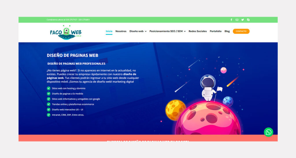 precio de diseño de páginas web en Colombia