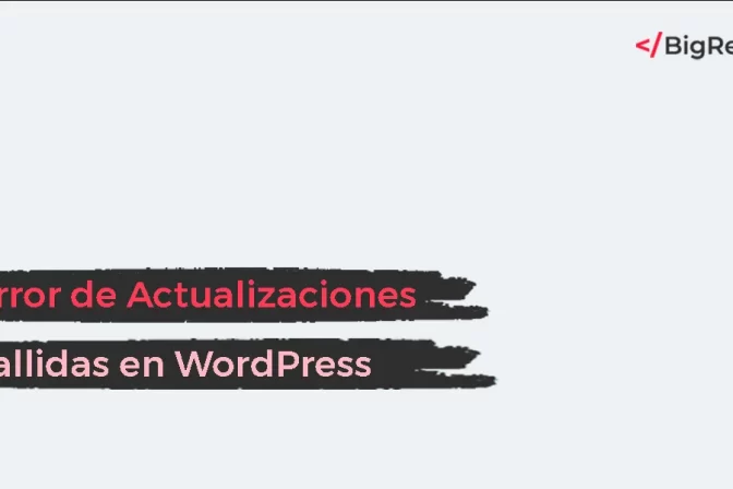 Error de Actualizaciones Fallidas en WordPress