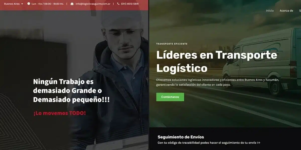 Logística y Transporte: Diseño WordPress con Tracking y +180% en Consultas